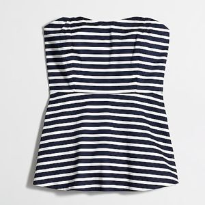 J. Crew Strapless Peplum Top